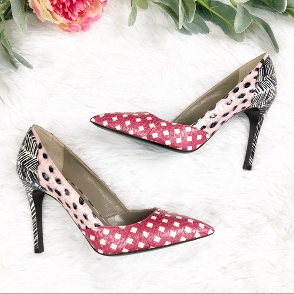 Marc Jacobs Shoes - Marc Jacobs Mixed Media Snakeskin Pumps